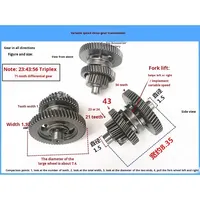 Electric Tricycle Differential Gear Set Negative Shaft Gearbox Modification Differential Box Gear Motorcycle Transmission System