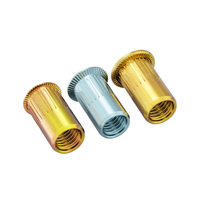 Rivet Nut Baja Lapis Seng Kuning Grosir DIN 983 Tahan Korosi M3 M12 Logo Kustom Pabrik OEM ODM