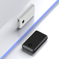 Batterie externe ultra-mince PD36W 36W 10000mAh avec écran LED, chargeur rapide Type-C, batteries au lithium 18650*3
