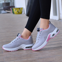 Printemps été respirant volant tissé coussin d'air accru semelle épaisse chaussures de sport de mode pour femmes