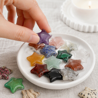 Pierre précieuse sculptée en forme d'étoile de cristal de guérison Reiki naturelle pour la fabrication de bijoux, protection énergétique des chakras, cadeau spirituel en gros