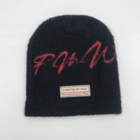 Unisex Custom Logo Beanie Hoed 3d Geborduurde Cartoon Fruit Karakter Patronen Warm Fuzzy Materiaal Voor Modieus Outdoor