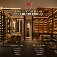 Estante para Vinos Personalizado para Bodega y Sala de Cigarros a Medida, Proyectos de Gabinetes de Vino de Lujo y Gabinetes para Bodega