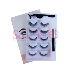 <span class=keywords><strong>Cils</strong></span> magnétiques 3D effet naturel avec stylo eyeliner, lot <span class=keywords><strong>de</strong></span> 5 paires, légers, imperméables, réutilisables, kit d'extension <span class=keywords><strong>de</strong></span> <span class=keywords><strong>cils</strong></span>, vente en gros - Product Image 6