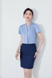 Chemise d'été à manches courtes pour femme, idéale pour les caissières, les gestionnaires de restaurants, les employés de banque et les employés de bureau - Product Image 5