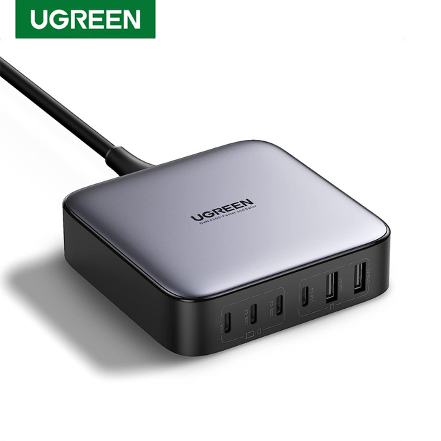 UGREEN Universal 200W Type C Wall Charger Nexode 6-Port GaN Desktop Charger USB C Fast Charging Station for MacBook iPad