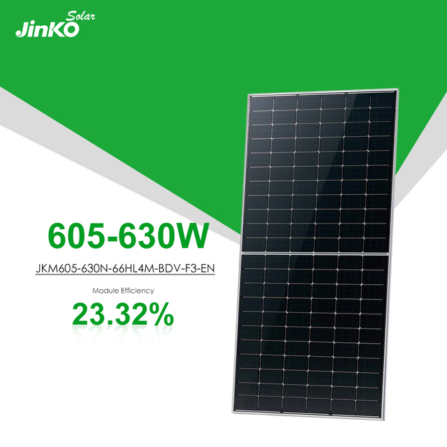 Jinko N-type Bifacial Solar Panels 605W 610W 615W 620W 625W 630W Pv Module for Solar Energy System