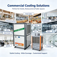 Climatiseur industriel 55KW pour armoire électrique, compresseur scroll R410A, pompe à moteur, soufflerie supérieure, système de refroidissement économe en énergie, grande capacité