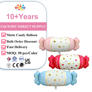 Globo de Aluminio Mate con Diseño de Caramelo, <span class=keywords><strong>Serie</strong></span> de Colores Macaron, Decoración para Fiestas de Cumpleaños, Decoración con Globos de Aluminio, Decoración para Celebraciones Infantiles - Product Image 1