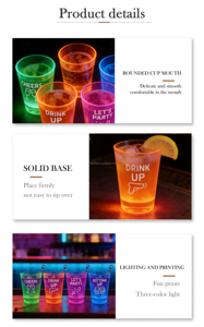 Bicchierini da Shot LED Ecologici Infrangibili da 1.7oz, Bicchieri in Acrilico Sostenibili con Logo Personalizzato, Bicchieri Luminosi per Vino, Whisky, <span class=keywords><strong>Bar</strong></span> e Feste - Product Image 6