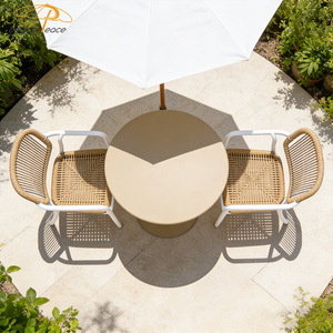 Ensemble <span class=keywords><strong>de</strong></span> table et 2 chaises <span class=keywords><strong>de</strong></span> <span class=keywords><strong>jardin</strong></span> en aluminium <span class=keywords><strong>de</strong></span> style nordique pour café, restaurant, bistrot - Product Image 4
