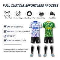 Maillots de football en polyester 100% sublimé, ensembles de maillots de football personnalisés pour hommes, uniformes de football pour équipe