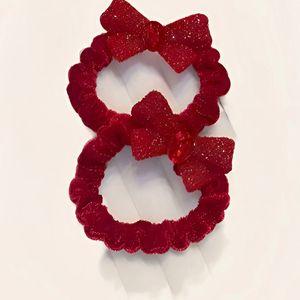 Cuerda para el pelo con lazo de terciopelo para mujer, banda elástica para el pelo de Año Nuevo, anillo para el pelo de alta elasticidad, cuerda para el pelo para cola de caballo alta, accesorio para el cabello - Product Image 2
