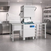 Lave-vaisselle commercial entièrement automatique à haute pression pour la dégraissage des hottes, le nettoyage des résidus d'eau et la désinfection à l'eau chaude