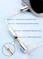 KBEAR kabel Decoding T1, tipe-c 3.5mm, Adaptor Audio Headphone Monitor In-Ear, Earphone performa tinggi, DAC AMP Female Jack