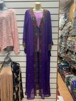 Nouvelle Collection – Destockage – Magnifique Abaya Kaftan de Luxe Entièrement Brodé à la Main avec Perles de Cristal – Style Robe-Manteau – Pour Femme – Été