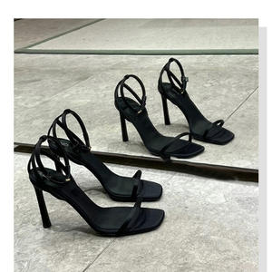 Sandalias de tacón fino con punta abierta y tacón alto para mujer, estilo elegante de una sola tira, sexy francés, antideslizantes, nueva colección de verano 2026 - Product Image 5