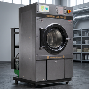 CHIRCHIQ EXPO CLEAN Sécheuse industrielle électrique entièrement automatique à tambour de 25 kg, autonettoyante, 380V, pour blanchisserie commerciale (Série QMA) - Product Image 3