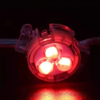 Rgbw DC 12V 7 leds Pixel en forme de Point Led extérieur Point Dmx Pixel Led éclairage plastique DC 12V parc à thème IP65