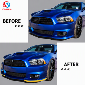 Divisores de Esquina Delanteros Agresivos Rojos y Amarillos de ABS para <span class=keywords><strong>Dodge</strong></span> Charger <span class=keywords><strong>SRT</strong></span> 2011-2014, Alerón de Parachoques de Alto Rendimiento - Product Image 4