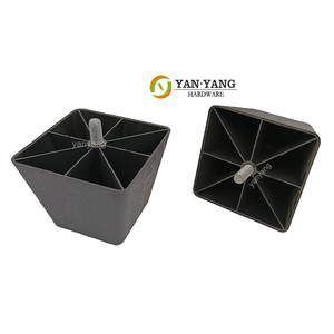 Yanyang High 80mm Furniture Bed Feet Contemporary Black <strong>Replacement</strong> PP square Plastic <strong>Legs</strong> <strong>for</strong> <strong>Sofa</strong> - Product Image 2