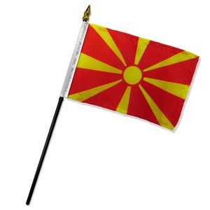 Haute qualité impression personnalisée 4*6 pouces république tchèque Mini drapeaux agence de <span class=keywords><strong>voyage</strong></span> cible Polyester plastique vinyle Nylon bannières fanion - Product Image 1