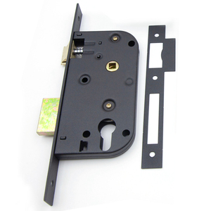 Bedroom Door Lock Anti-Theft Security Privacy 5850 Mortise Lock Body Stainless Steel Black <strong>Panel</strong> <strong>Key</strong> Operated - Product Image 2