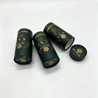 Boîtes cylindriques en carton personnalisées pour échantillons de thé et de café, tubes d'emballage ronds, boîtes en papier pour emballages cosmétiques