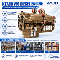 Moteur diesel multicylindre KTA50 Euro 3 à démarrage électrique, prêt pour l'usine, quatre modèles au choix pour les projets d'équipements industriels