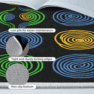 Alfombra de juego de cobertura completa para bebés, alfombra para gatear de 1,5 cm de grosor, fibra de poliéster, patrón abstracto, forma cuadrada, para dormitorio, uso doméstico - Product Image 3