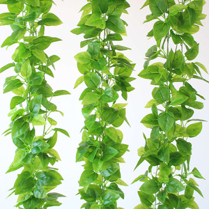 Lianes de lierre artificielles 100cm-200cm, feuilles vertes en plastique, décorations d'intérieur - Product Image 1