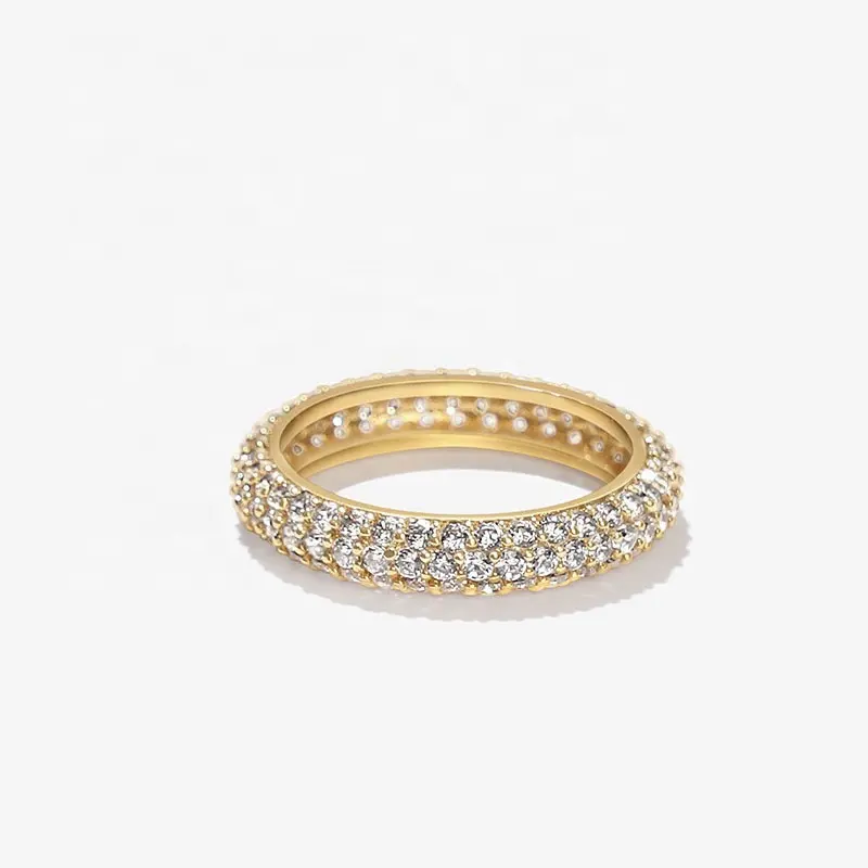 Bijoux tendance de luxe pour femmes, bague minimaliste, plaqué or 925, argent 18k