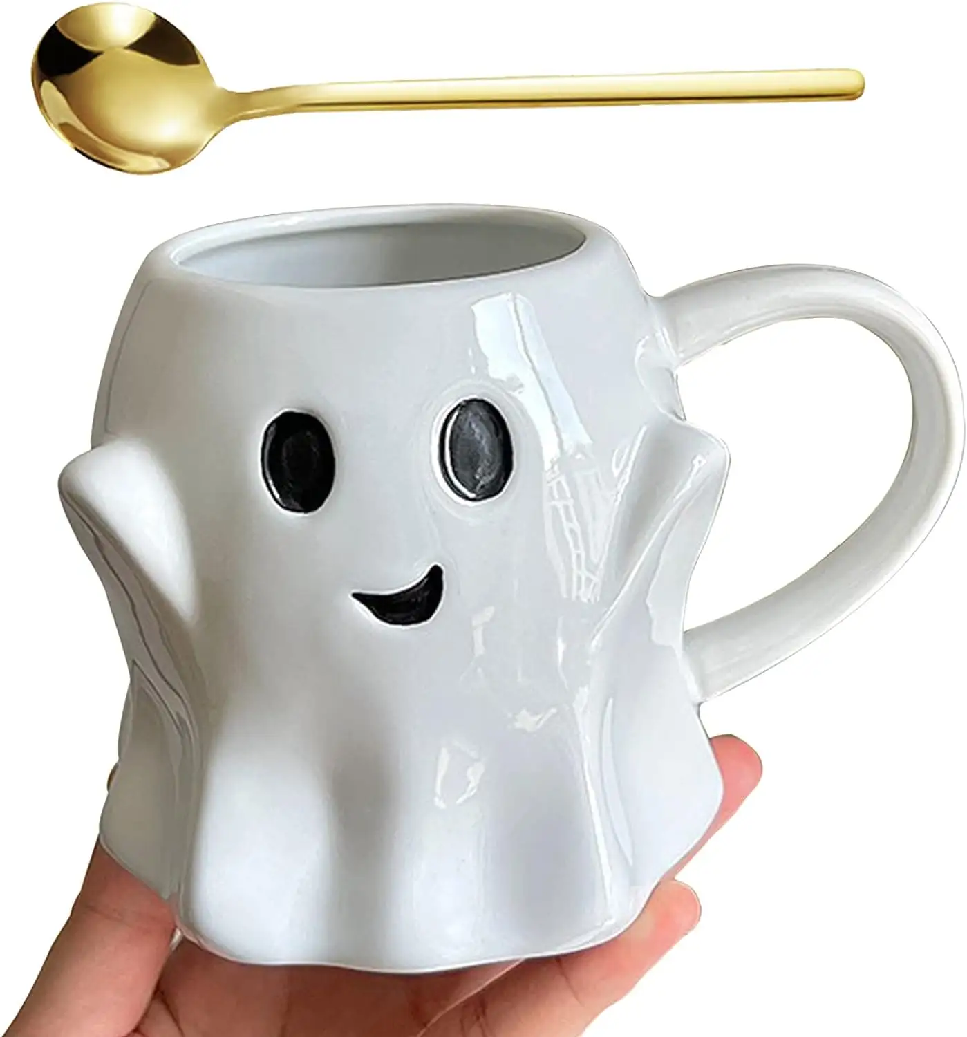 Ceramic Ghost Coffee Mug Ghostface Cups Halloween Theme Party Favor Fun Mugs Gift for Kids Women Men