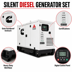 Générateur diesel industriel Cummins 200 kW 250 kVA triphasé à châssis ouvert haute performance pour usine - Product Image 5