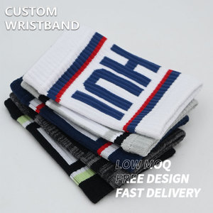 صمم شعارك الخاص للرياضة في صالة الألعاب الرياضية دعامة معصم لدعم عصابة العرق تصميم مخصص أحزمة عرق للياقة البدنية - Product Image 1