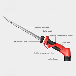 Factory Replacement Battery-Powered Meat Cleaver Bread <b>Knife</b> Lithium Cordless <b>Fish</b> Fillet YUD-001 Manual Bread Cutter Lemon and - Product Image 5