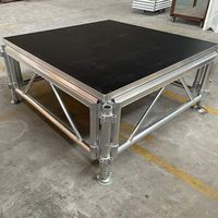 Escenario Portátil de Aluminio de Instalación Rápida, 1.22m Cuadrado, Capacidad de Carga de 750KG/M, para Conciertos y Eventos al Aire Libre