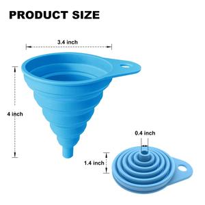 Silicone <b>Collapsible</b> Funnels for Kids Pouring Toys for Toddlers Food Safe Sensory <b>Bin</b> Tools and Accessories - Product Image 2