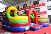 Château gonflable commercial d'extérieur coloré pour fêtes et événements, à vendre