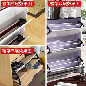 Hanweisong Flip Down Shoe Rack Hardware Accessories Double Layer Thickened Metal Shelf Supports Modern Simple Design - Product Image 1