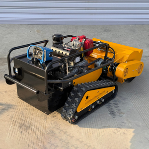 Robot tondeuse à fléaux sur chenilles, motorisé par moteur diesel-essence 18 CV, télécommandé, sans fil, autopropulsé, de qualité industrielle, pour usage agricole - Product Image 6