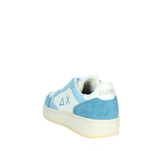 Sneakers per Bambini Sun68 Bianche e Azzurre Z35348T Scarpe di Tela alla Moda - Product Image 2