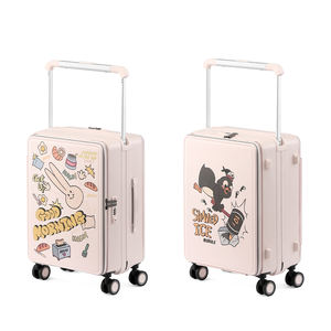 <span class=keywords><strong>Valise</strong></span> à roulettes large et légère en PP de luxe sur mesure de 20 pouces, avec compartiment pour ordinateur portable, fermeture éclair, vente en gros d'usine, prix abordable - Product Image 4
