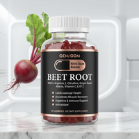 Gummies Stimulantes d'Oxyde Nitrique OEM/ODM à l'Extrait de Betterave, Antioxydant, Pépins de Raisin, Énergie et Soutien Cardiovasculaire, Complément Alimentaire