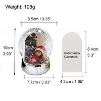 HTPmart Boule à neige pour photo de Noël avec sublimation Boule à neige en carton DIY Cadre photo liquide pour les amis de la famille