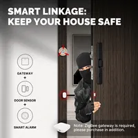 MoesHouse Tuya ZigBee Detektor Sensor Gerbang Pintu Jendela Pintar Sistem Alarm Keamanan Rumah Pintar Remote Control Aplikasi Tuya Smart Life
