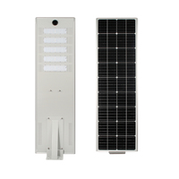 Système d'éclairage de panneau d'alimentation à batterie de 80W 100W, à intensité variable pour l'extérieur, lampadaire solaire à Led intégré