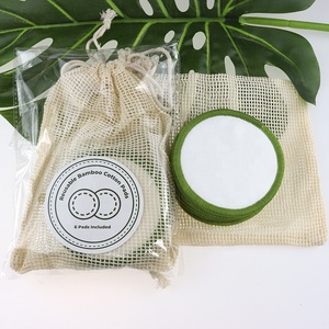 Tampons démaquillants en coton <span class=keywords><strong>de</strong></span> <span class=keywords><strong>bambou</strong></span> écologiques personnalisés OEM, simples, hautement absorbants, organiques, réutilisables, lavables, en maille <span class=keywords><strong>éponge</strong></span> - Product Image 5