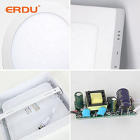 ERDU – éclairage d'intérieur en aluminium Smd, plafonnier rond carré Led, panneau mince