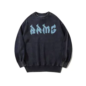 В наличии или заказной вязаный вышитый винтажный потертый машинный моющийся мужской свитер